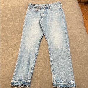 Levi's Light Blue Distressed Skinny Jeans